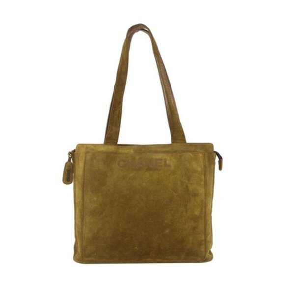 Authentic Vintage Chanel Brown Suede Zip Tote Bag - Picture 1 of 14